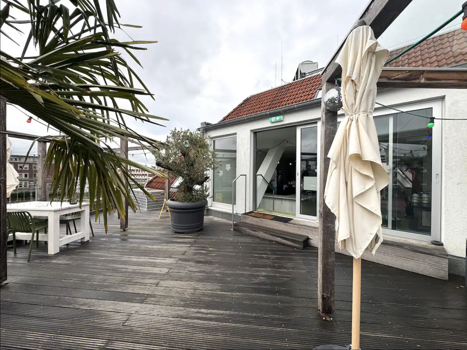 Terrassenbereich mit Blick über Münster